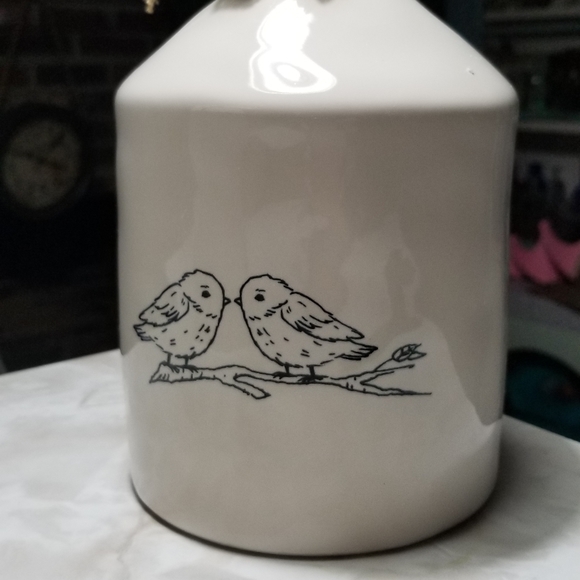 Rae Dunn REST round ceramic rustic farmhouse cottage country Birdhouse - Picture 5 of 7